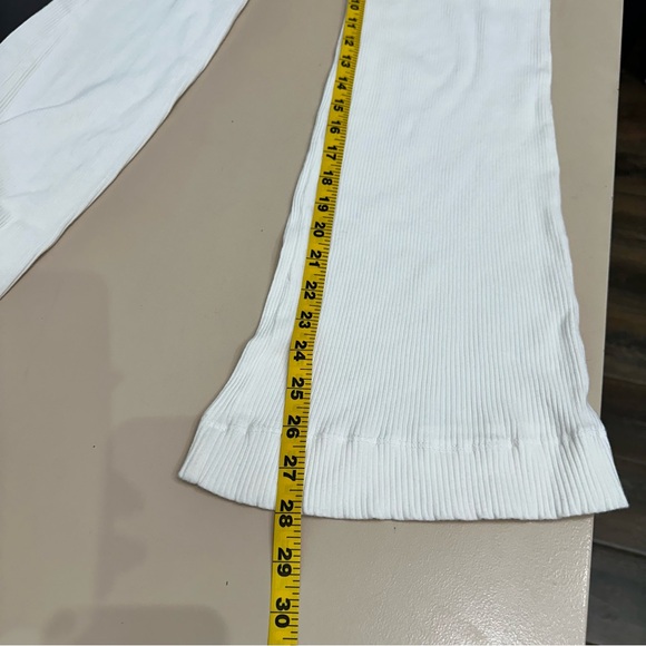 Free People Beach Jumpsuit Ribbed Racerback Cutout Sides Size S Wide Leg Beachy - Picture 5 of 10